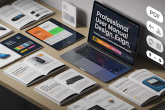 design a professional user manual, product guide, or instruction manual