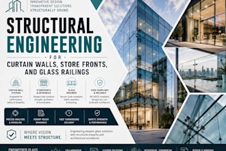 structural engineering for curtain walls, storefronts, and glass railings
