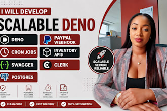 develop scalable deno paypal webhook cron jobs inventory apis swagger clerk