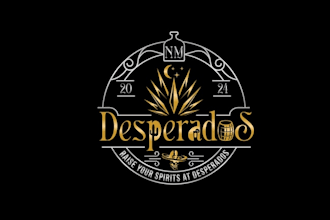 design surprising desperado spirits bar logo
