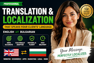 do english to bulgarian translation and localization