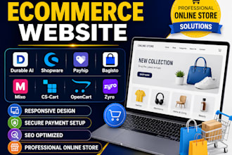 durable ai shopware payhip bagisto mixo opencart zyro ecommerce website