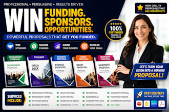 write and design sponsorship proposal bid proposal letter grant company profile