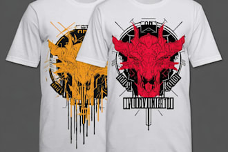 draw a custom tshirt design for your brand or band