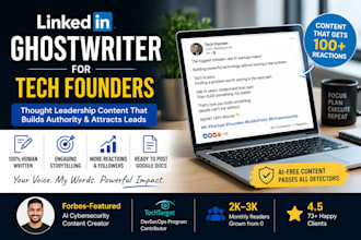 ghostwrite linkedin posts for tech and edtech leaders