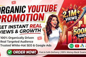 do organic youtube channel promotion and video marketing for viral growth