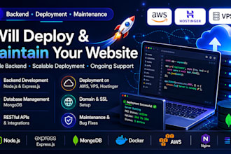 deploy, fix and maintain your website backend