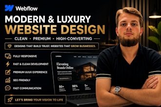 design a modern luxury webflow website