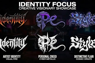 create a custom y2k artist logo