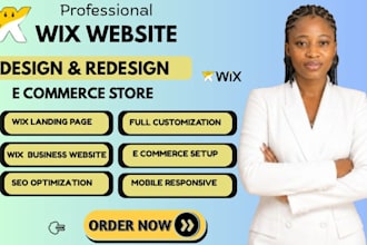 design wix website, website development, redesign business wix website