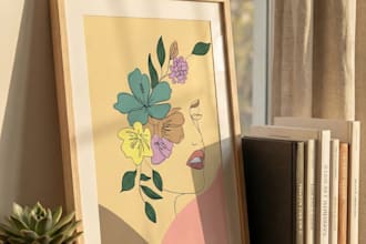 design premium 3d wall art mockups for your digital prints