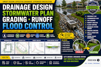 drainage design stormwater plan grading runoff flood control