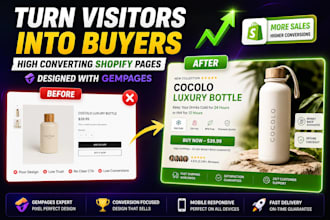 design a high converting shopify landing page using gempages