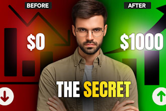 design clickbait youtube thumbnail for gaming and finance
