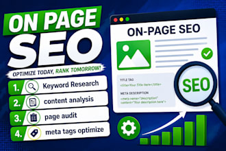 do on page SEO and website optimization
