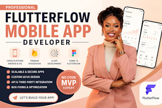 build flutterflow mobile app with firebase ai app and figma UI