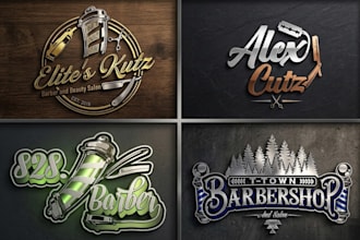 design custom barber, barbershop and beauty salon logo for your business