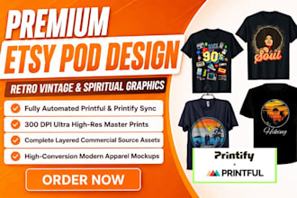 design retro vintage graphic tshirt and spiritual quote for etsy pod shop