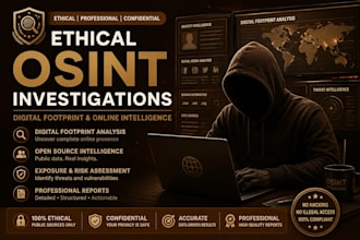 conduct ethical osint investigations and digital footprint analysis