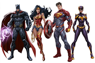 superhero comic page superhero character for comics