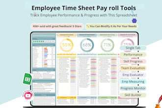 create and automate employee timesheet attendance tracker payroll spreadsheet