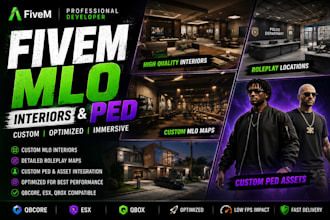 design optimized fivem mlos, interiors, and custom peds