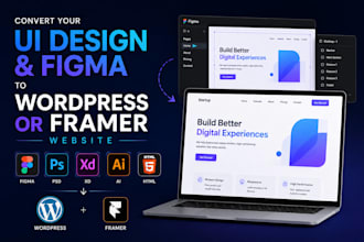 accurately convert your UI design and figma to wordpress or framer website