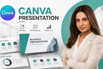 design editable canva business presentation and sales pitch deck