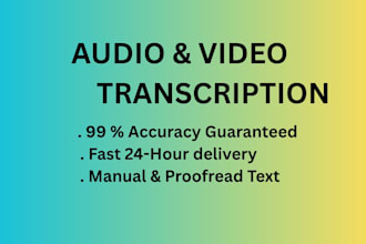 transcribe audio or video to text accurately