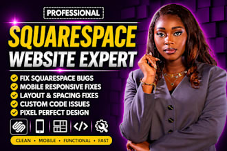 fix squarespace bugs, mobile, layout, spacing and custom code issues