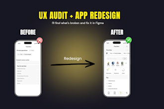 do a professional UX audit and redesign your mobile app in figma