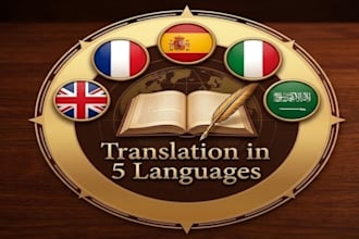 provide professinal translation in 5 languages