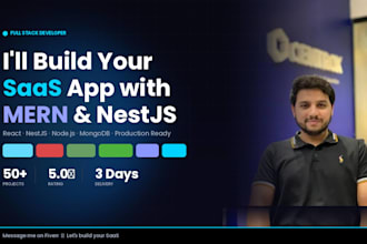 develop a full stack saas app with mern stack and nestjs