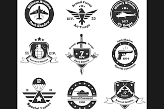 design high quality vintage military logo