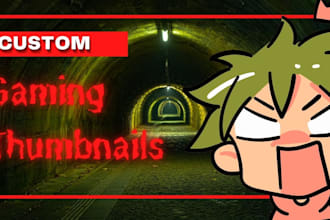 make a custom yt gaming thumbnail for gamers
