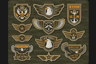 design high quality vintage military logo