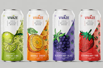 design premium can label, beer, bottle label, beverage packaging, product mockup
