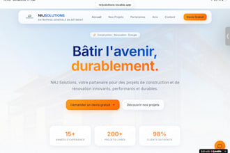 je vais créer un site web moderne et professionnel