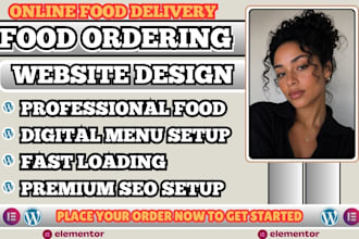 food ordering website, restaurant website, online food delivery website