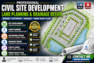 civil engineering site development land planning earthwork drainage design