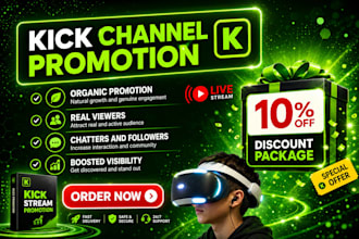 kick promotion, twitch overlay, stream overlay, twitch logo, promotion
