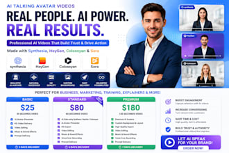 create ai talking avatar video, with heygen and synthesia for business marketing
