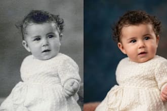 colorize damaged old photos in high quality