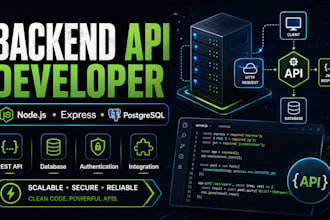 build node js backend API and database integration