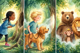 design moral children story book, picture book, children story book illustration