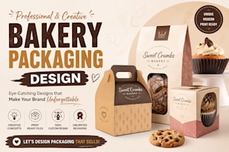 design food, bakery, seasonal product packaging