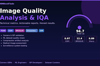 perform image quality analysis and deliver a technical iqa report