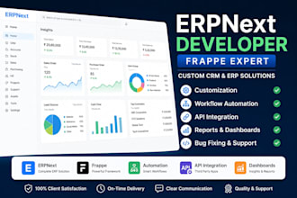develop custom erpnext and frappe solutions