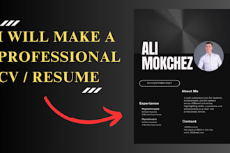 make a professional looking CV resume