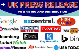 write UK press release PR submit press release distribution to top london sites